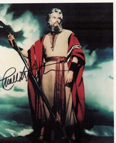 Charleton Heston signed photograph