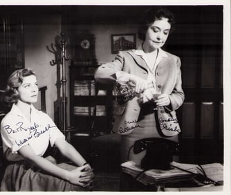 Lauren Bacall and Lillian Gish signed photograph