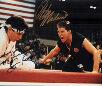Ralph Macchio and Sean Kanan signed photograph