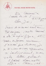 Marcel Marceu handwritten letter