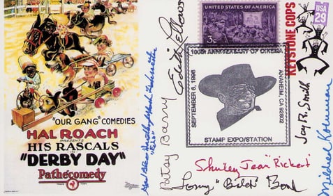 Our Gang Little Rascals multi signed FDC rare