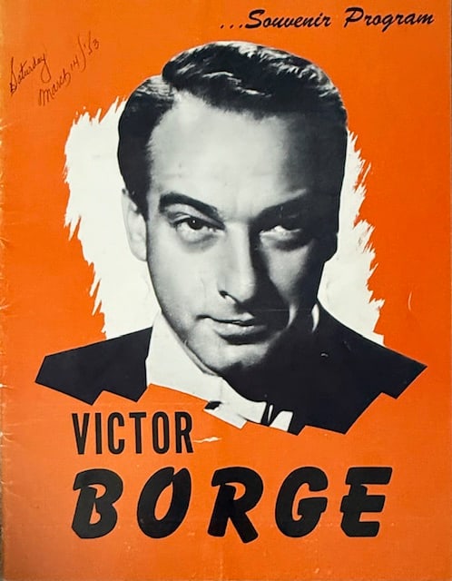 Victor Borge signed concert program (1 of 2)