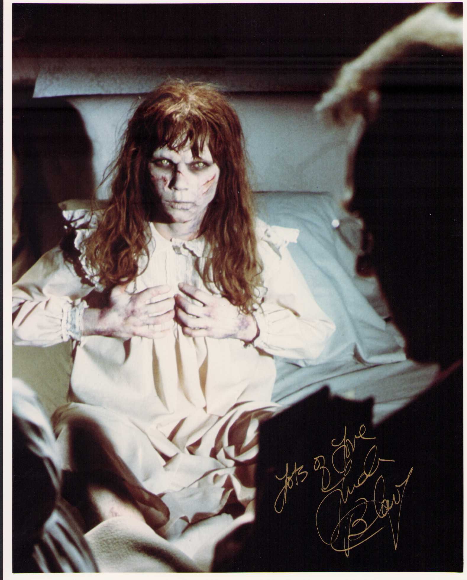Linda Blair Excorcist signed photograph: From the Excorcist as Regan signed at convention for a fee Certificate of AuthenticityEVERY item in this auction comes with at minimum a full illustrated serial numbered COA signed by the worlds leadi