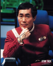 George Takei signed Star Trek photograph