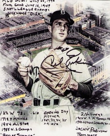 Carl Erskine signed photograph