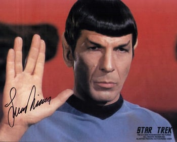Leonard Nimoy Star Trek signed photograph