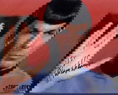 Leonard Nimoy Star Trek signed photograph: A color vintage as Spock signed Star Trek photograph Certificate of AuthenticityEVERY item in this auction comes with at minimum a full illustrated serial numbered COA signed by the worlds leading aut