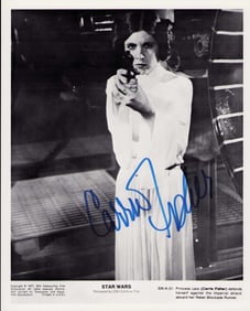 Carrie Fisher Star Wars signed photograph