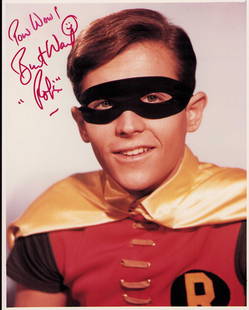 Burt Ward Batman signed photograph: A vintage as Robin signed Batman Tv series still Certificate of AuthenticityEVERY item in this auction comes with at minimum a full illustrated serial numbered COA signed by the worlds leading authent