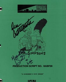 Original Simpsons script signed
