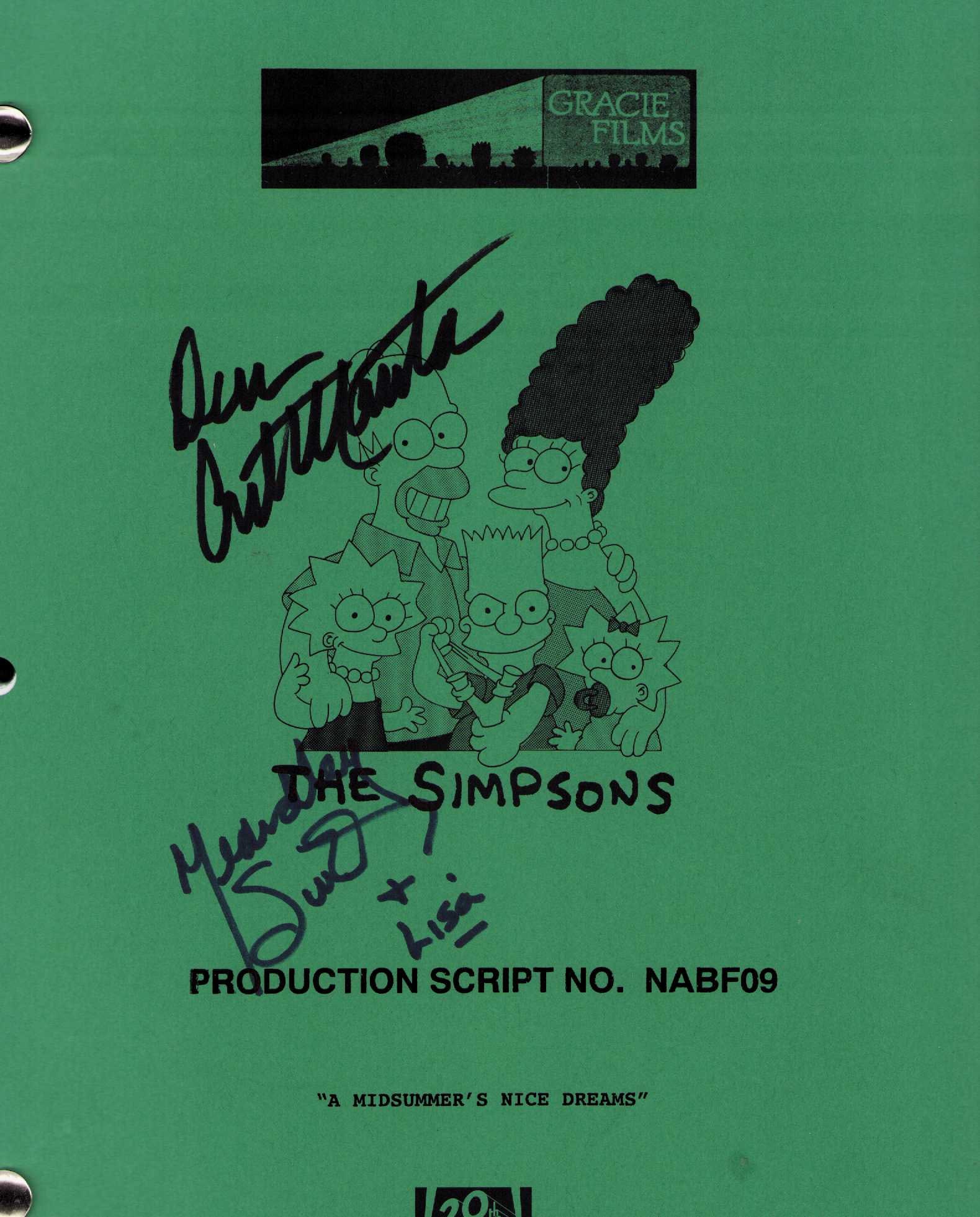 Original Simpsons script signed (1 of 1)