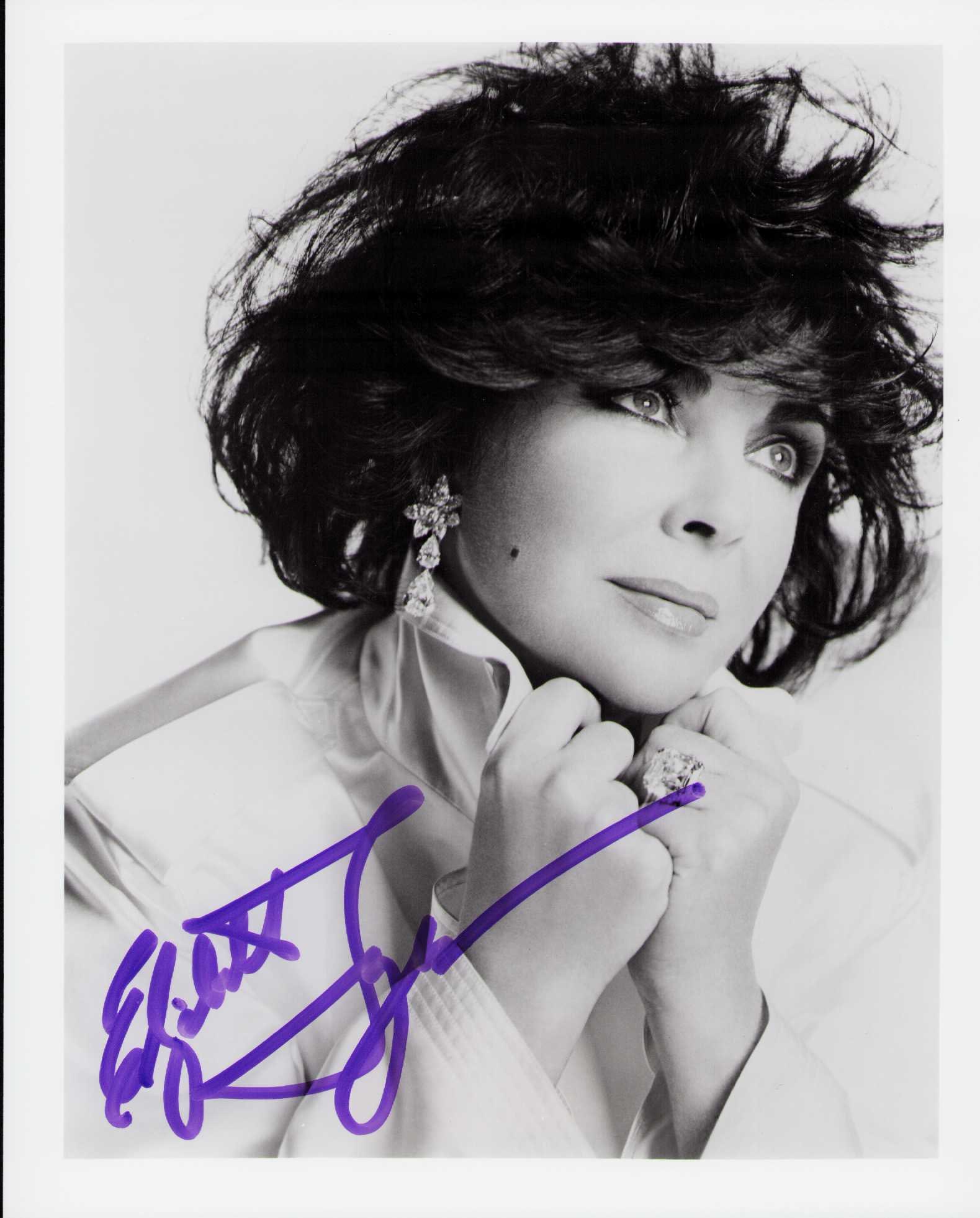 Elizabeth Taylor signed photograph (1 of 1)