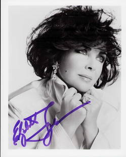 Elizabeth Taylor signed photograph: A fantastic in person signed portrait of the legend Certificate of AuthenticityEVERY item in this auction comes with at minimum a full illustrated serial numbered COA signed by the worlds leading auth