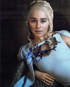 Emilia Clarke game of Thrones signed photograph