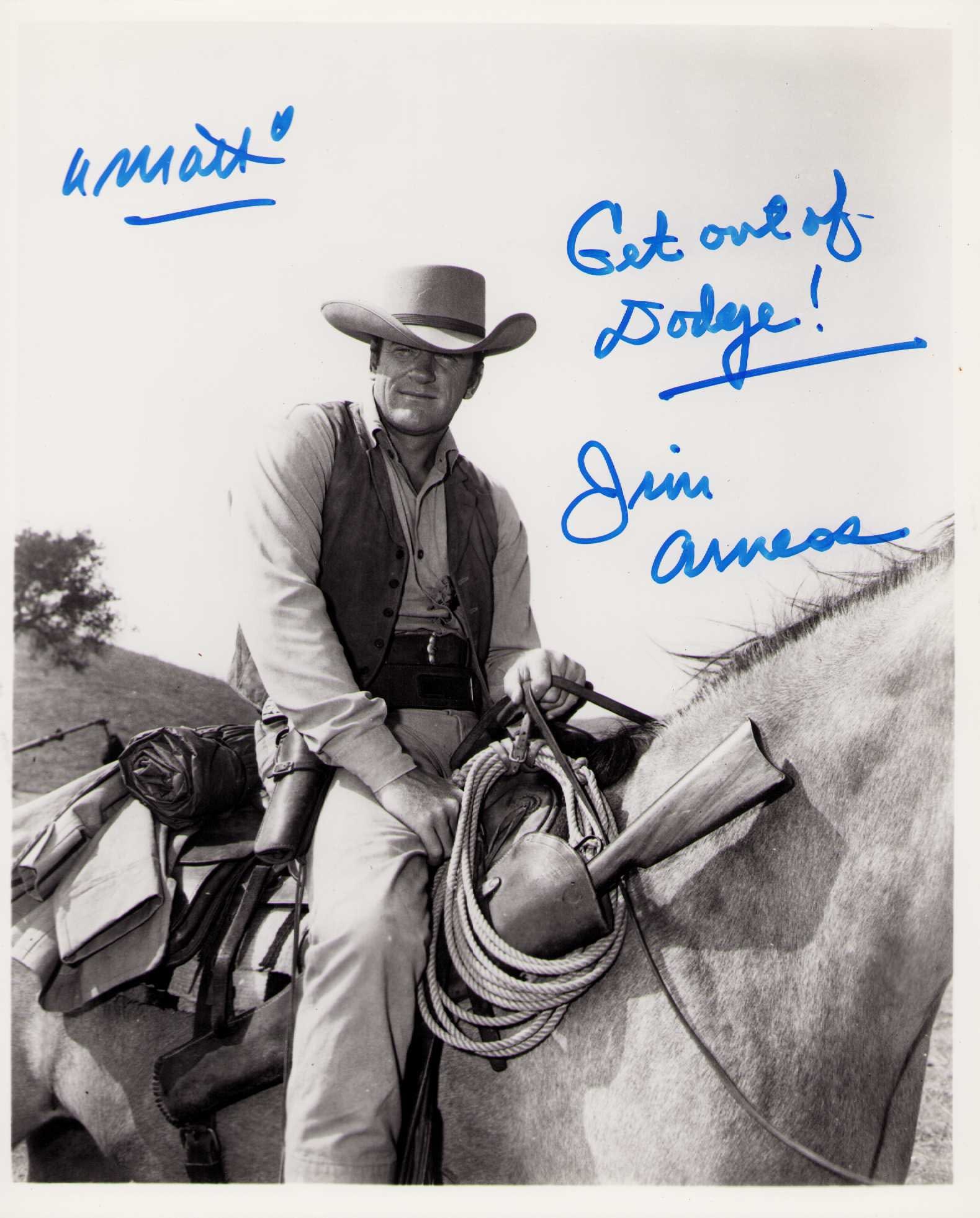 Jim Arness Gunsmoke signed photograph (1 of 1)