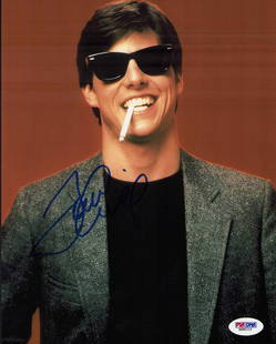 Tom Cruise Risky Business signed photograph PSA: A PSA DNA stickered Risky Business 8x10 by Cruise his first big movie Certificate of AuthenticityEVERY item in this auction comes with at minimum a full illustrated serial numbered COA signed by the w