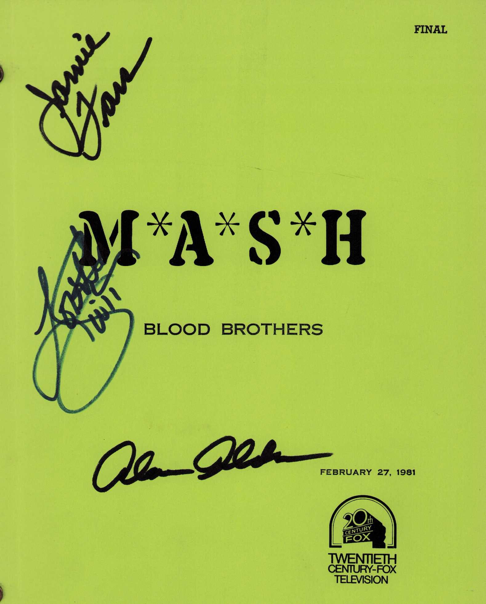 Original MASH script signed (1 of 1)