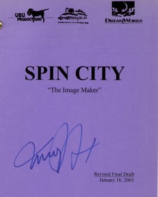 Original Spin City script signed