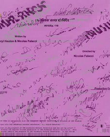 Numb3rs original script cast signed