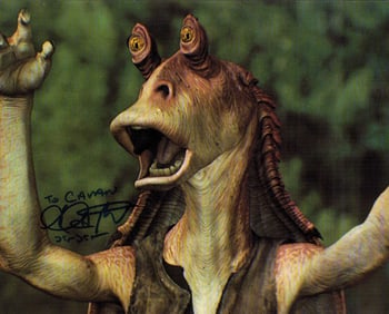 Ahmed Best Star Wars signed photograph