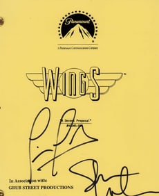 Wings original script signed