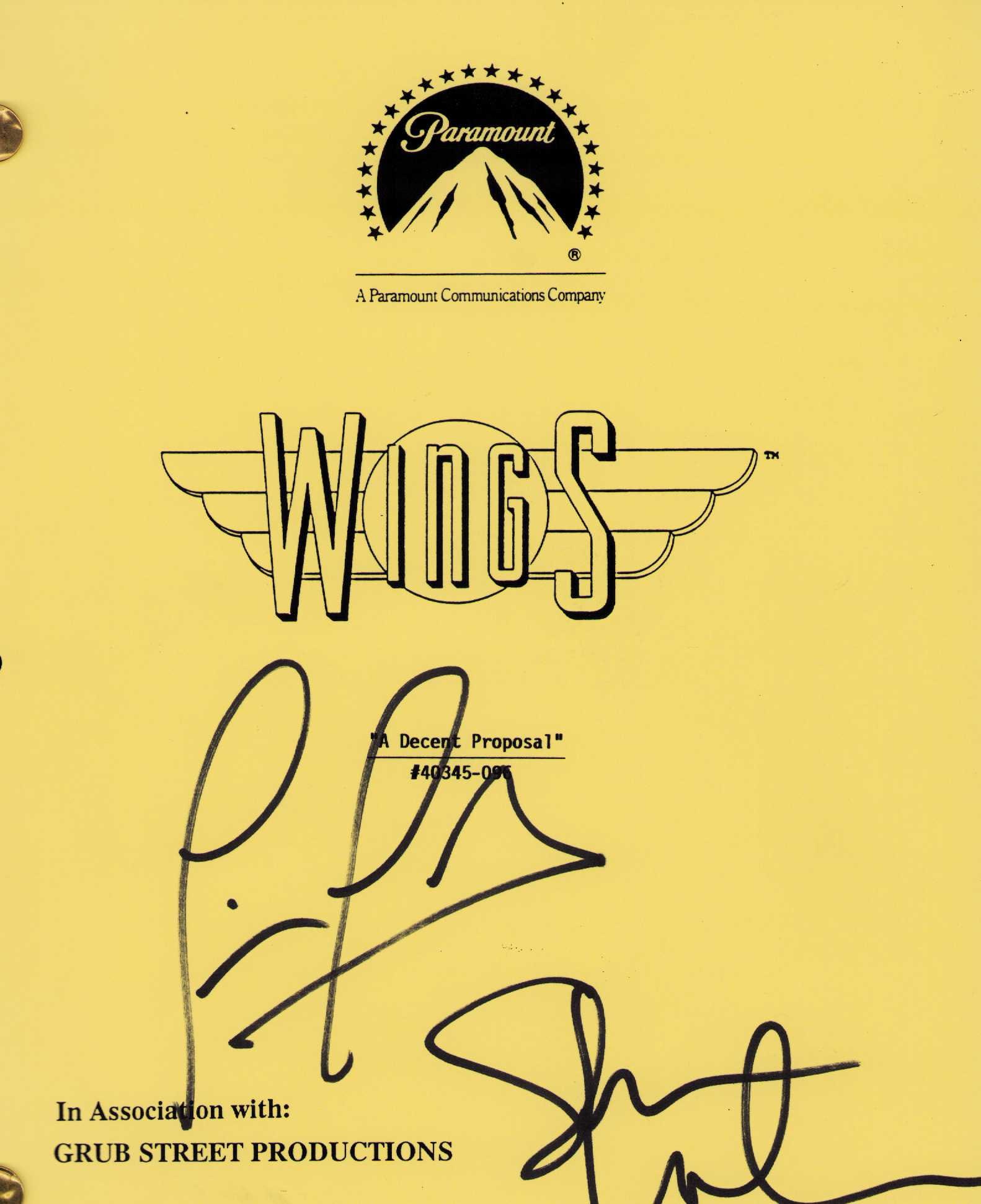 Wings original script signed (1 of 1)