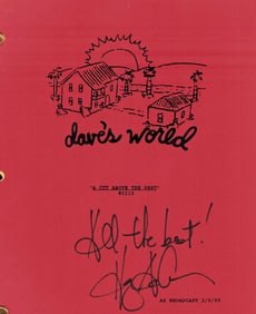 Daves World original script signed
