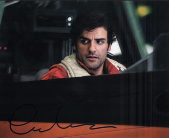 Oscar Isaac signed Star Wars photograph