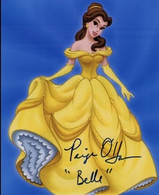 Paige Ohara signed Disney voice as Belle photograph
