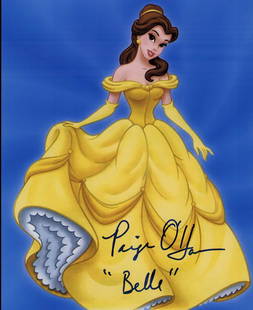 Paige Ohara signed Disney voice as Belle photograph: A signed Belle from Disneys animated Beauty and the Beast by Belle voice star Paige Ohara Certificate of AuthenticityEVERY item in this auction comes with at minimum a full illustrated serial numbered