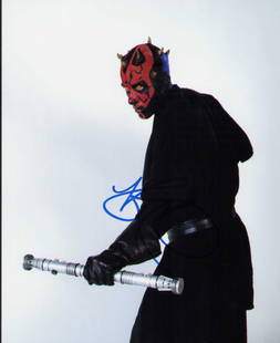 Ray Parks Darth Maul Star Wars Photograph signed: Star Wars star Ray Parks as Darth Maul signed 8x10 photograph Certificate of AuthenticityEVERY item in this auction comes with at minimum a full illustrated serial numbered COA signed by the worlds le