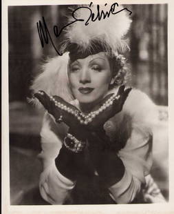 Marlene Dietrich signed photograph: A vintage signed 8x10 of the legend Certificate of AuthenticityEVERY item in this auction comes with at minimum a full illustrated serial numbered COA signed by the worlds leading authenticator in