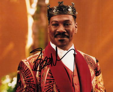 Eddie Murphy signed photograph: A scarce signed Coming to America 8x10 photograph Certificate of AuthenticityEVERY item in this auction comes with at minimum a full illustrated serial numbered COA signed by the worlds leading