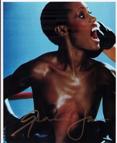 Grace Jones nude signed photograph