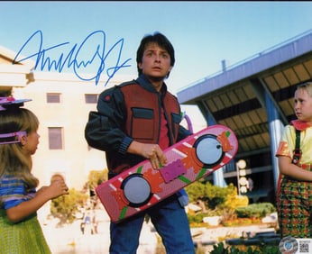 Michael J Fox Beckett signed photograph