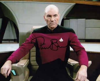 Patrick Stewart signed photograph Star Trek