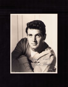 Rock Hudson signed photograph matted