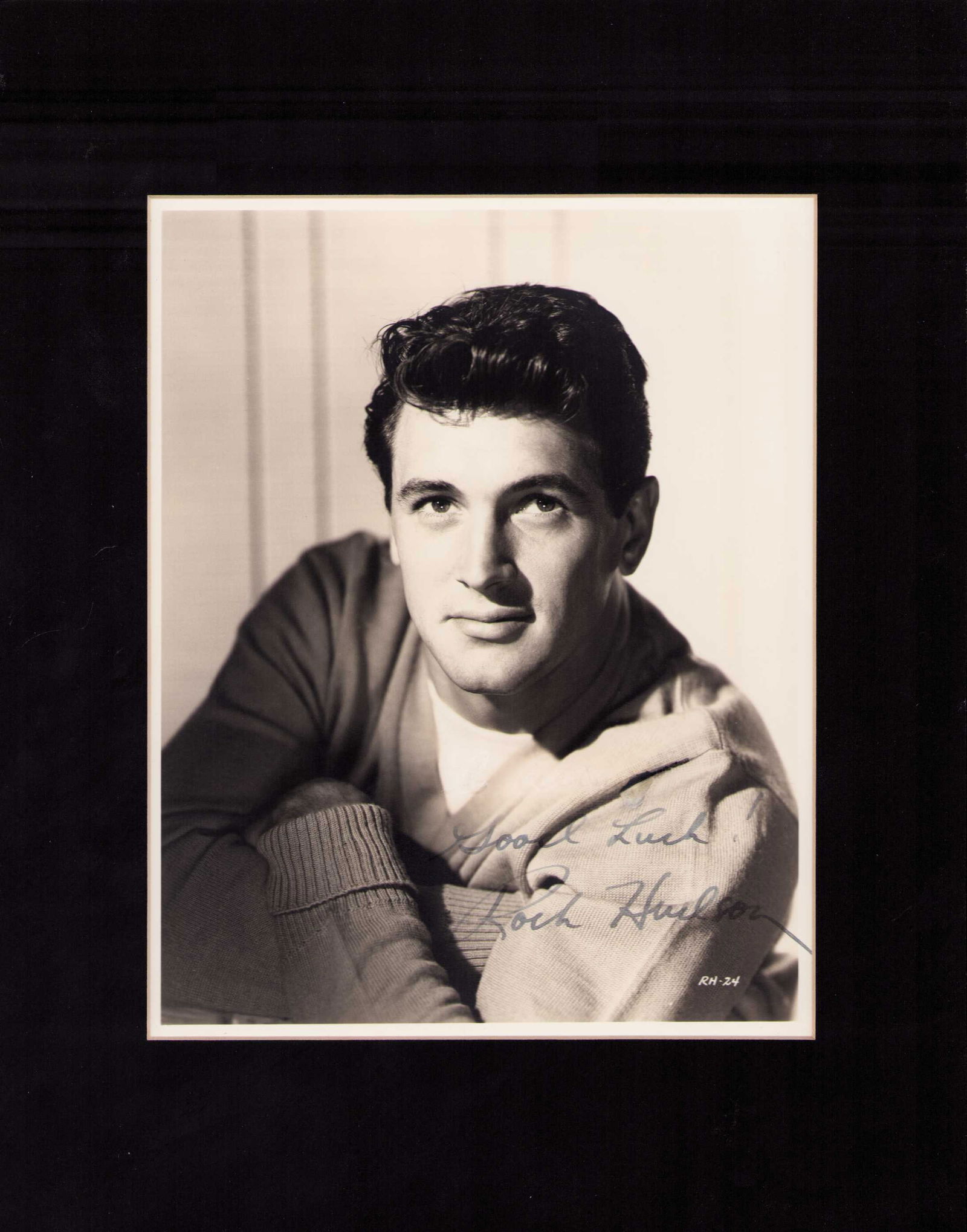Rock Hudson signed photograph matted (1 of 1)