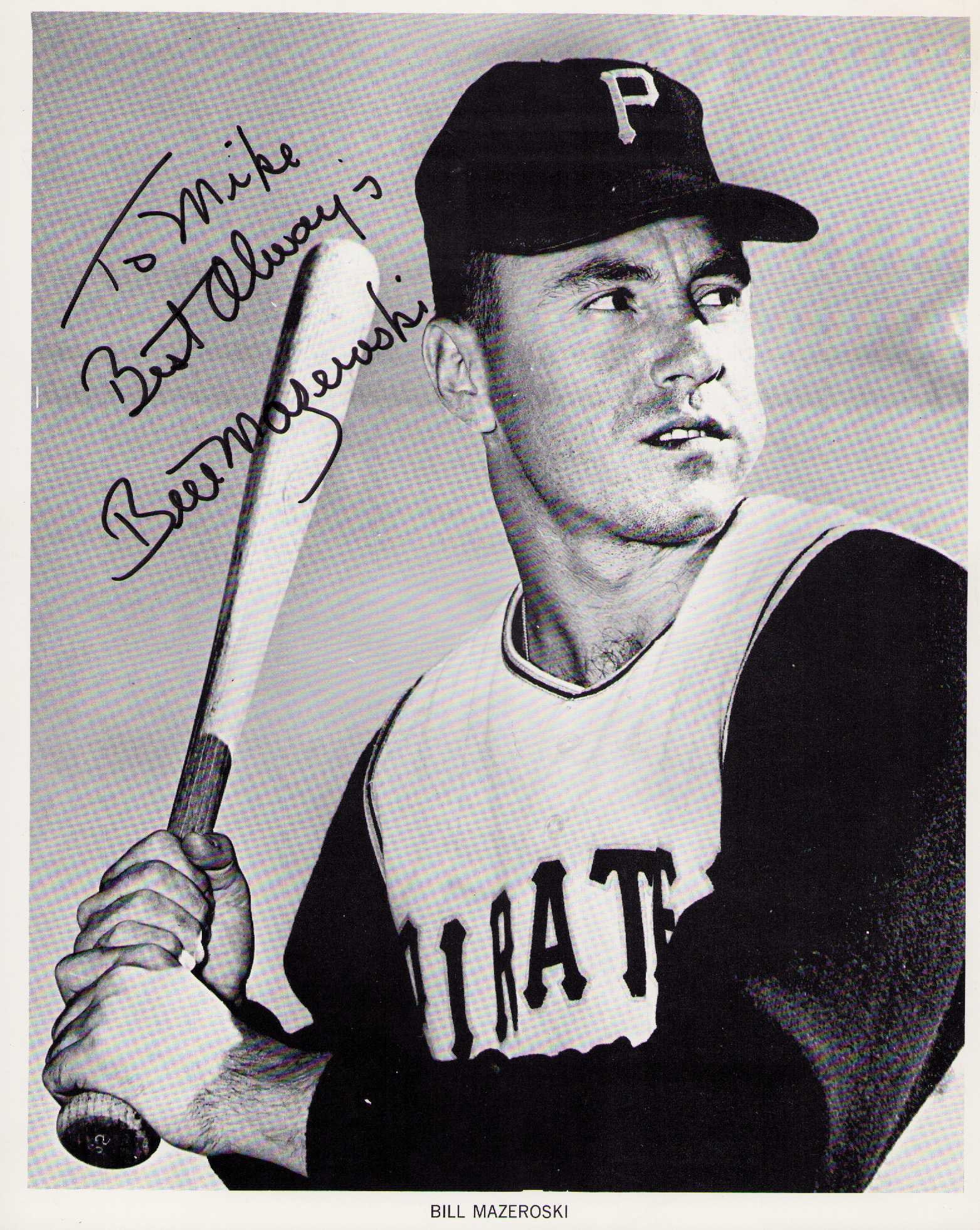 Bill Mazeroski signed photograph: "A signed in action 8x10 photograph Certificate of AuthenticityEVERY item in this auction comes with at minimum a full illustrated serial numbered COA signed by the worlds leading authenticator in Ent