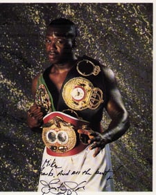 Buster Douglas signed photograph