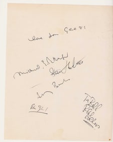 Genesis vintage band signed page