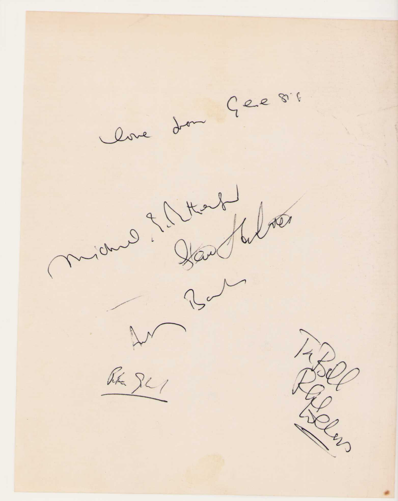 Genesis vintage band signed page (1 of 1)
