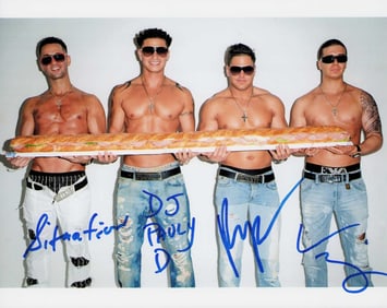 The Jersey Shore signed shirtless group photograph