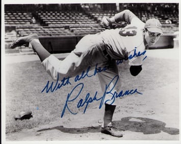 Ralph Branca signed photograph