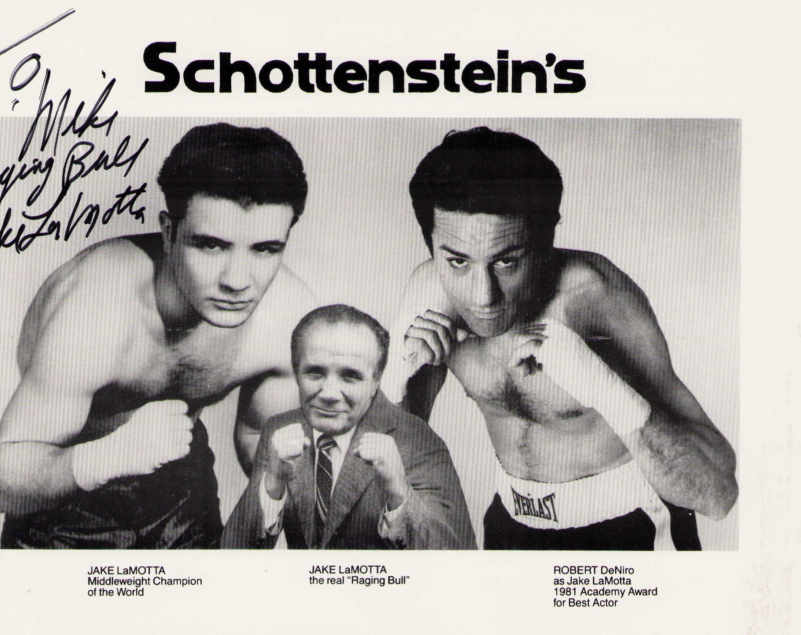 Jake Lamotta signed photograph (1 of 1)