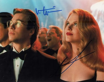 Val Kilmer and Nicole Kidman signed Batman photograph