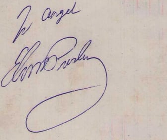 Elvis Presley documented signature