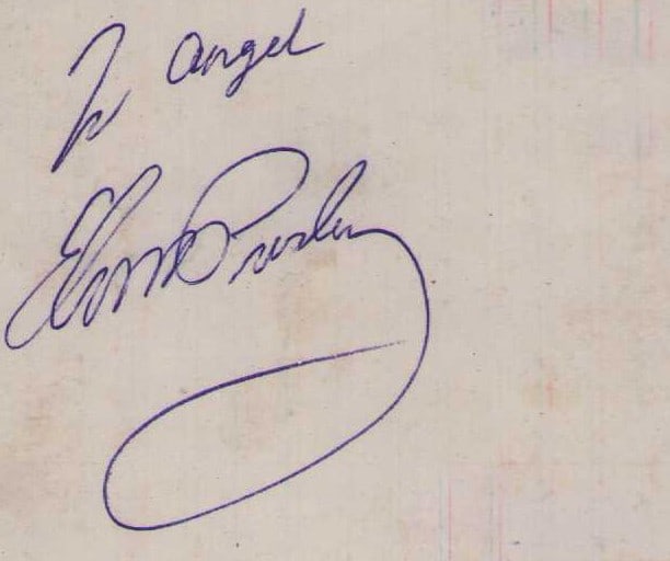 Elvis Presley documented signature (1 of 1)