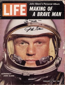 John Glenn signed Life magazine