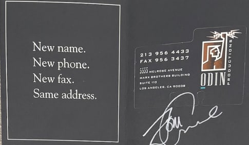 Tom Cruise one of a kind signed item